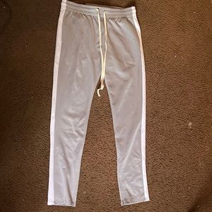 XL Gray  and white track pants